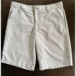 IZOD Golf Boys Performance Shorts Grey Flat Front Size 18H Husky Activewear